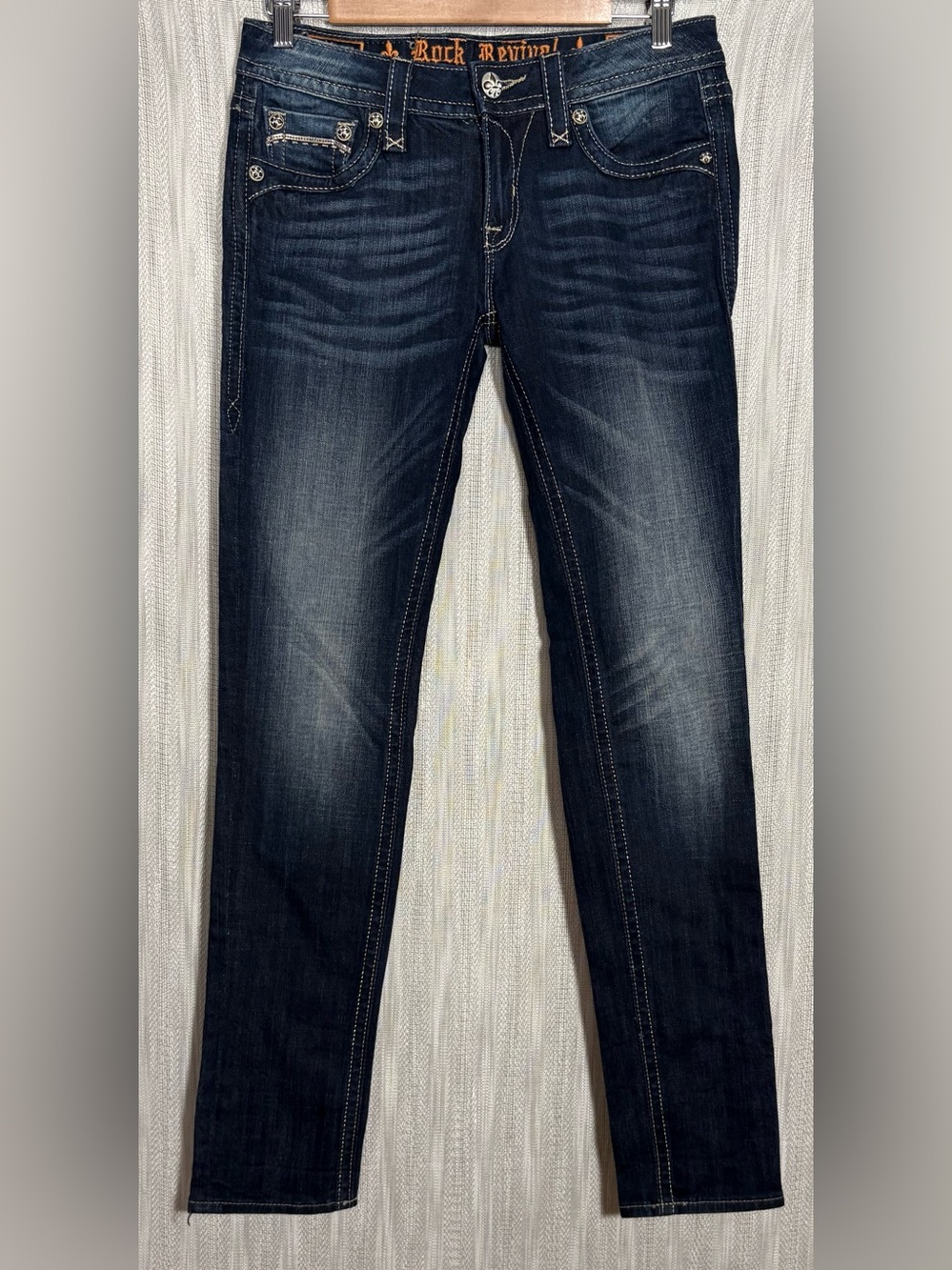 Rock Revival Women's Dark Blue Skinny Jeans - Picture 1 of 4
